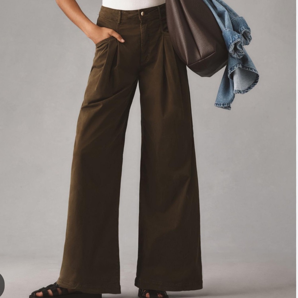 Anthropologie Maeve Oversized Wide Leg Chino